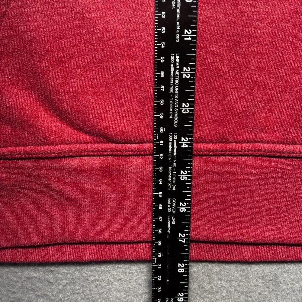 The North Face Mens XL Hoodie Red Pullover Distressed Logo Sweatshirt FA15 SMU